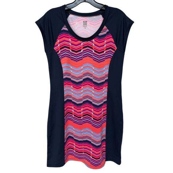 Title Nine Athletic Dress w Neon Geometric Design Tech Fabric Outdoors size S - Picture 1 of 12